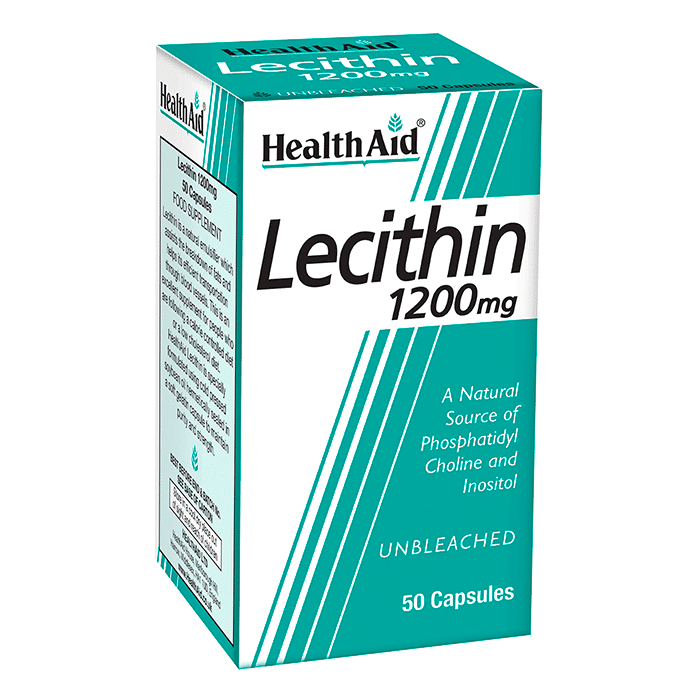 Lecithin 1200mg (unbleached) 50 Capsules