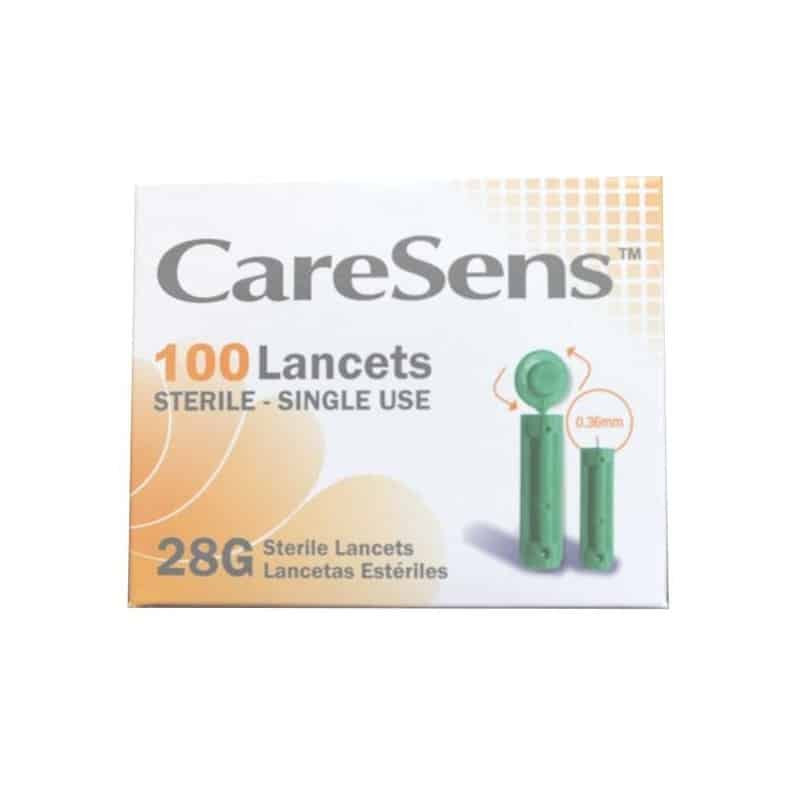 lancetasmarcacaresens28g50unid